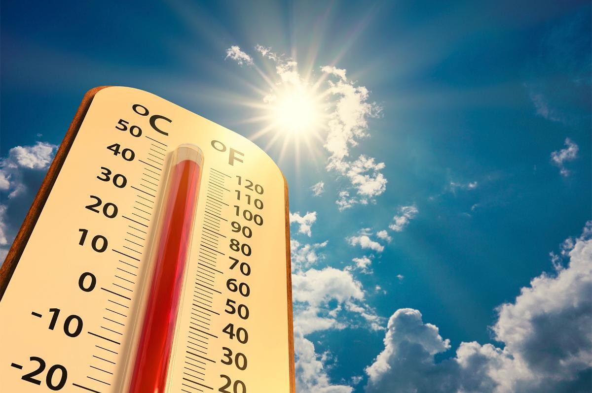 Sonne und Thermometer
