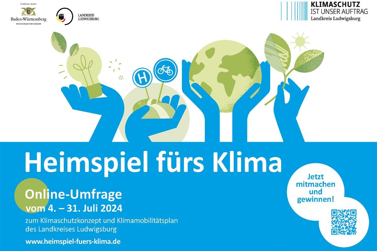 Plakat Online-Umfrage Heimspiel fürs Klima
