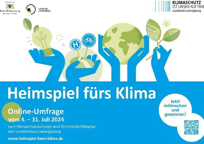 Plakat Online-Umfrage Heimspiel fürs Klima