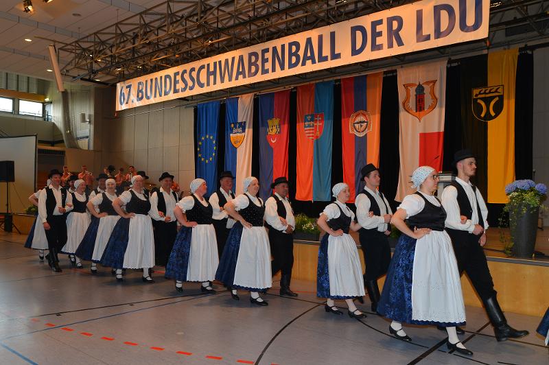 Tanzgruppe auf dem Bundesschwabenball